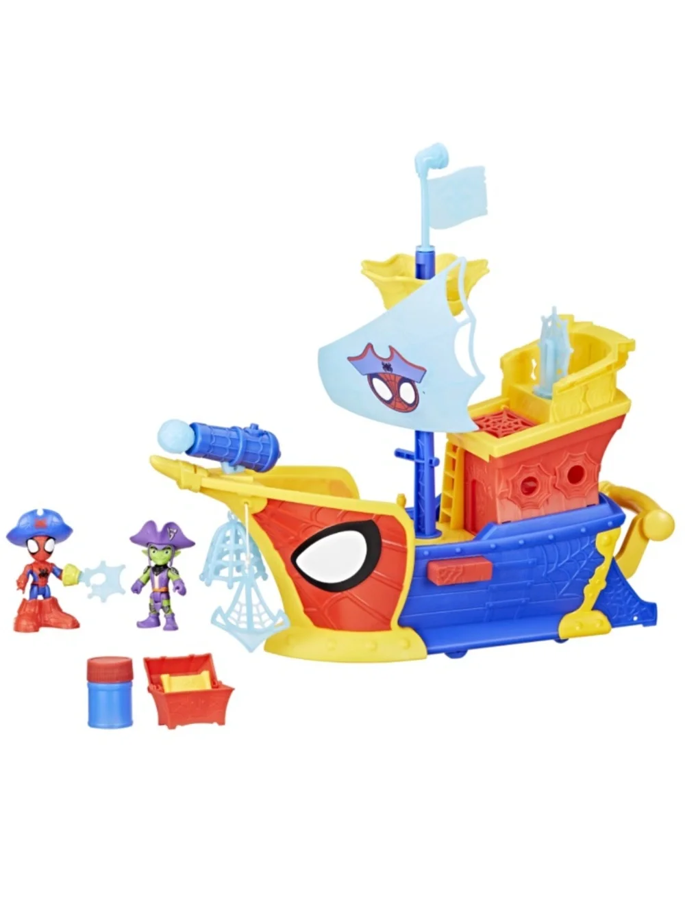 Marvel Spidey and his Amazing Friends Water-Webs Webs Ahoy Bubble Pirate Ship